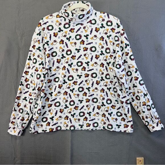 Vintage High Sierra Turtle Neck Christmas wreath xl 100 percent cotton - Picture 6 of 9